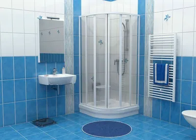 Фото синего кафеля в ванной комнате в формате WebP