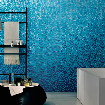 Фото синего кафеля в ванной комнате: стильный дизайн
