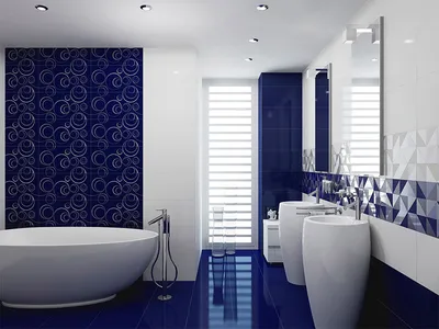 Синий кафель в ванной: добавьте яркости и свежести в свой интерьер
