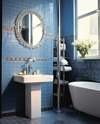 Синий кафель в ванной: стильный и современный выбор для вашего дома