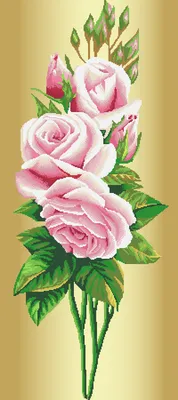 Роза из бисера: фото, шаблон и схема