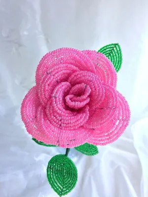 Фото схемы и шаги по созданию бисерной розы
