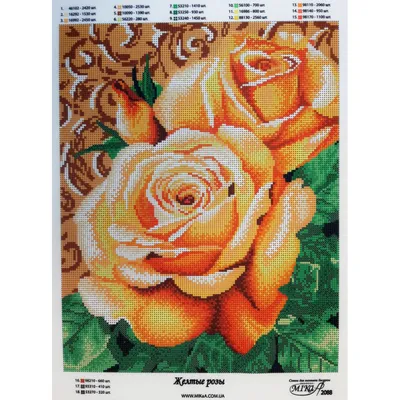Фото узора для вязания бисером розы в формате webp