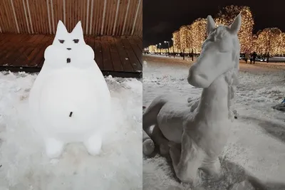 Скульптуры из снега  фото