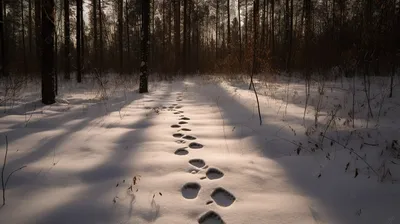 Фото следов на снегу: Вдохновляющие изображения для скачивания