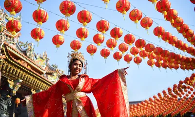 Улыбнитесь смешным фотографиям, связанным с китайским новым годом
