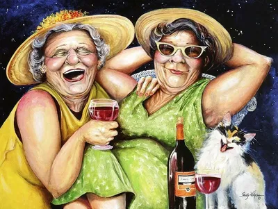 Смешные картинки про пьяных подруг - выберите формат: PNG, WebP