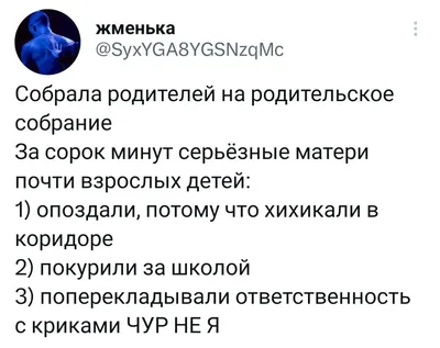 Уникальные моменты на родительском собрании