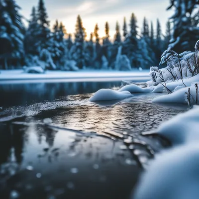 Зимний флёр: фотосессия ледяных цветов на фоне снега