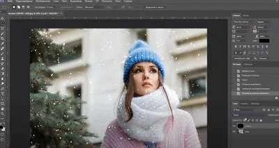 Фото снега в фотошопе