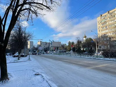 Зимний снег в Краснодаре: арт и рисунки