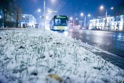 Фотографии снегопада в Минске