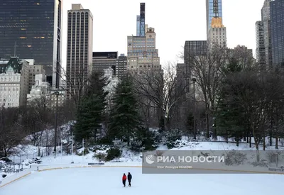 Фон снежной зимы в городе