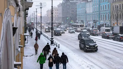 2024 в объективе: первый снег Петербурга в новом году