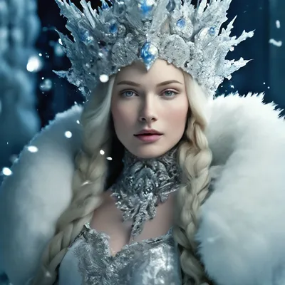 Королевское превращение: Очаровательная Снежная королева на фотографии 