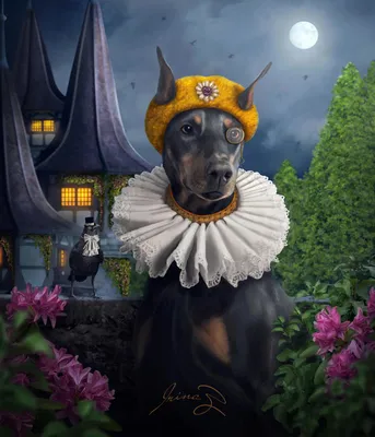 Арт с изображением собаки баскервилей: фон в хорошем качестве