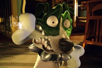 Арт с изображением собаки из фильма Маска в качестве искусства