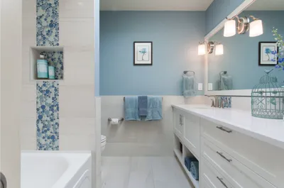 Сочетание плитки и краски в ванной: фото в высоком разрешении для скачивания