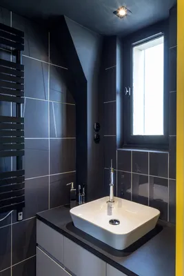 Фотографии ванных комнат с современным сочетанием плитки и краски