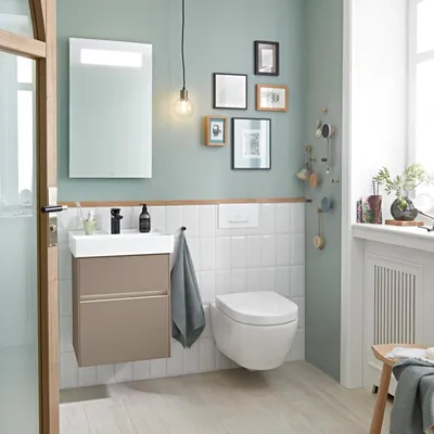 Сочетание плитки и краски в ванной: фото в высоком разрешении для скачивания