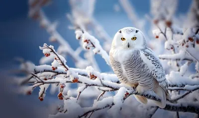 Зимние совы: Изысканные изображения для скачивания в JPG, PNG, WebP