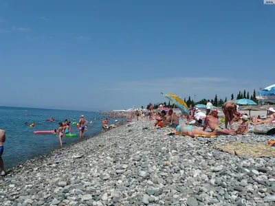 Панорамные виды пляжа Совхоз Россия