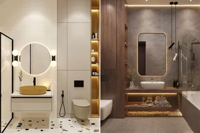 Современная отделка ванной комнаты: лучшие фото