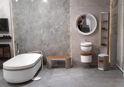 Фото современной отделки ванной комнаты: стильные решения