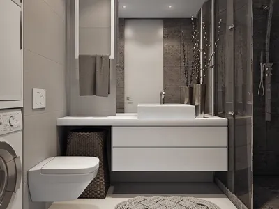 HD и Full HD фотографии современных маленьких ванных комнат
