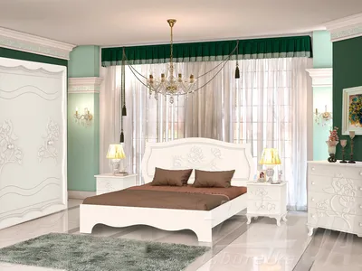 Картинка предлагаемого спального гарнитура Роза в разных вариантах