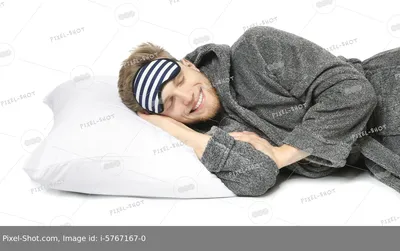 Размер по желанию: Фотография 'Спящий человек' в JPG