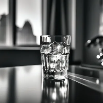 Стильное фото стакана водки в формате JPG