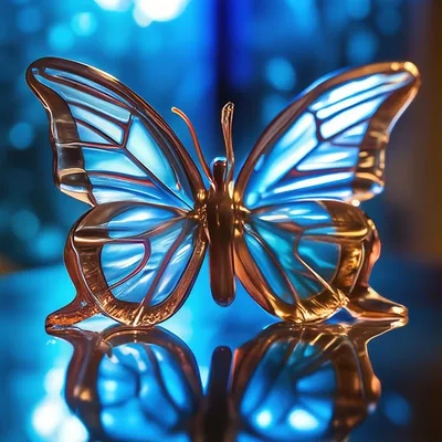 Фото редкой стеклянной бабочки размером 10x15 см