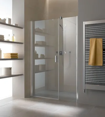 Стеклянные двери для ванной: фото в различных ракурсах