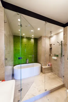 Стильные стеклянные двери для ванной комнаты с элегантным дизайном
