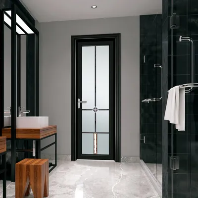 Сочетание прозрачности и приватности: стеклянные двери для ванной комнаты