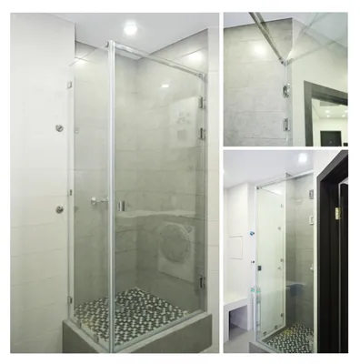 4K фотографии стеклянных дверей для ванной