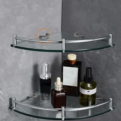 Стильные и практичные стеклянные полки для ванной комнаты
