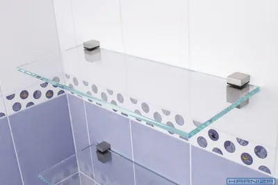 Модные стеклянные полочки для ванной комнаты