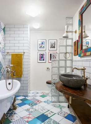 Фотографии стеклоблоков в интерьере ванной комнаты для вдохновения
