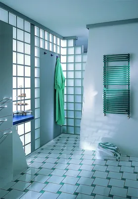 Арт стеклоблоков в ванной комнате