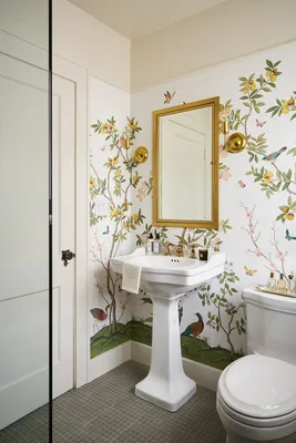 Фото стеклообоев для ванной комнаты - минимализм