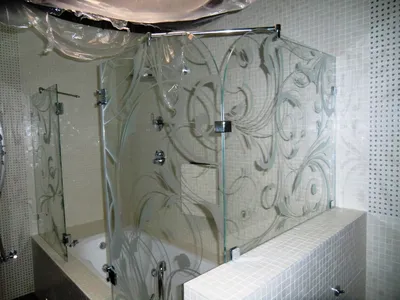 Фотографии стеклообоев: идеи для дизайна ванной комнаты