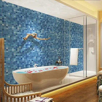 Фотографии стеклообоев: вдохновение для дизайна ванной комнаты