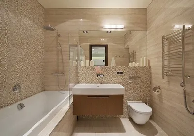 Full HD фото стеклообоев в ванной комнате