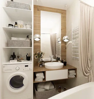 Компактные и функциональные ванные комнаты в стиле