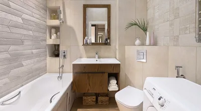 Минималистичный дизайн ванной комнаты в стиле с фото