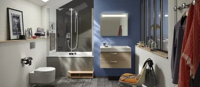 Ванная комната с элегантными акцентами и интересными деталями
