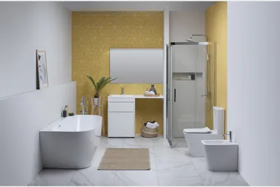 Дизайнерские ванные комнаты с душевой кабиной: фото идеи