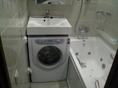 Фото стиральной машины под раковиной в ванной: полезная информация
